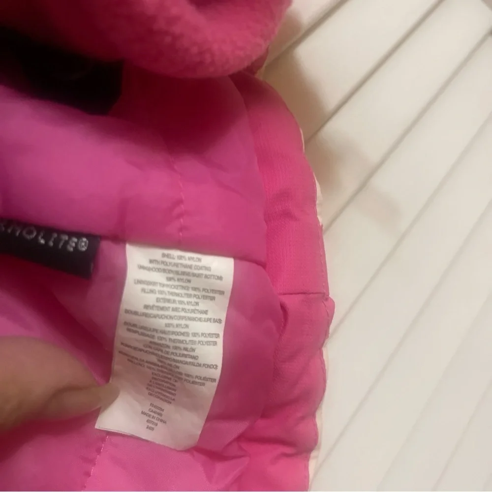 The Children's Place Pink and Cream winter snow 3 in 1 jacket